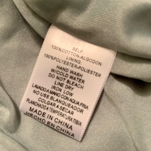 Women’s Babydoll Blouse Drop waist Listicle Powder Blue S - Picture 4 of 10